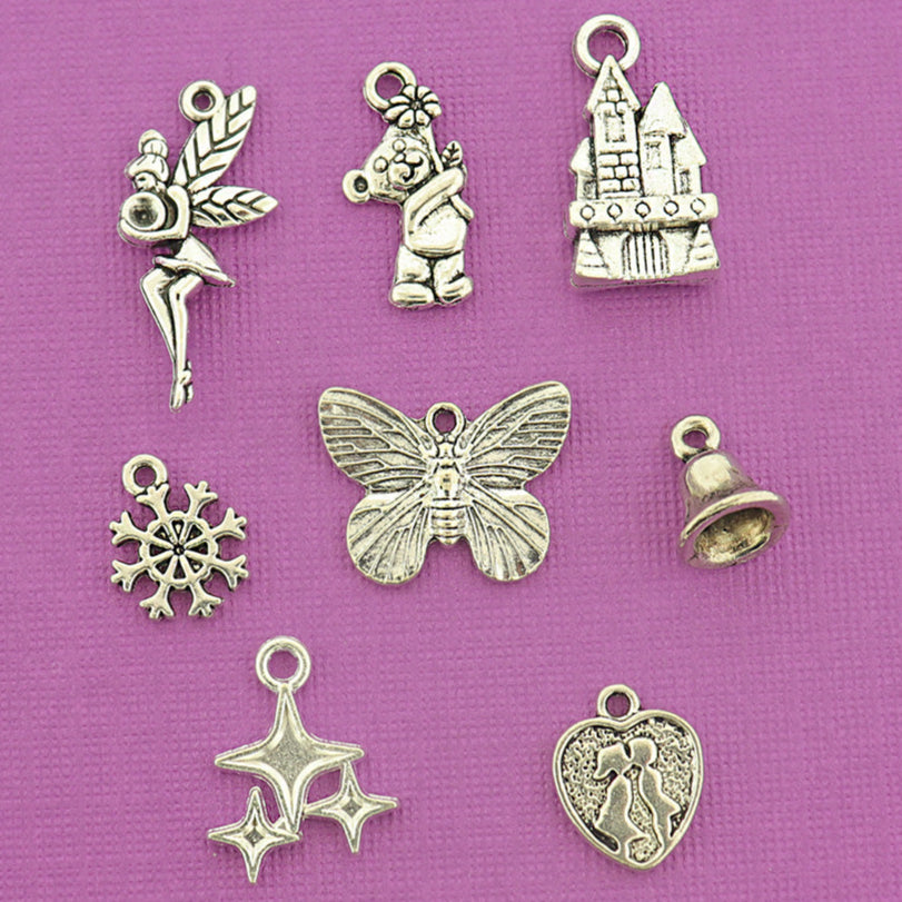Pop Star Speak Now Collection Antique Silver Tone 8 Different Charms - COL468