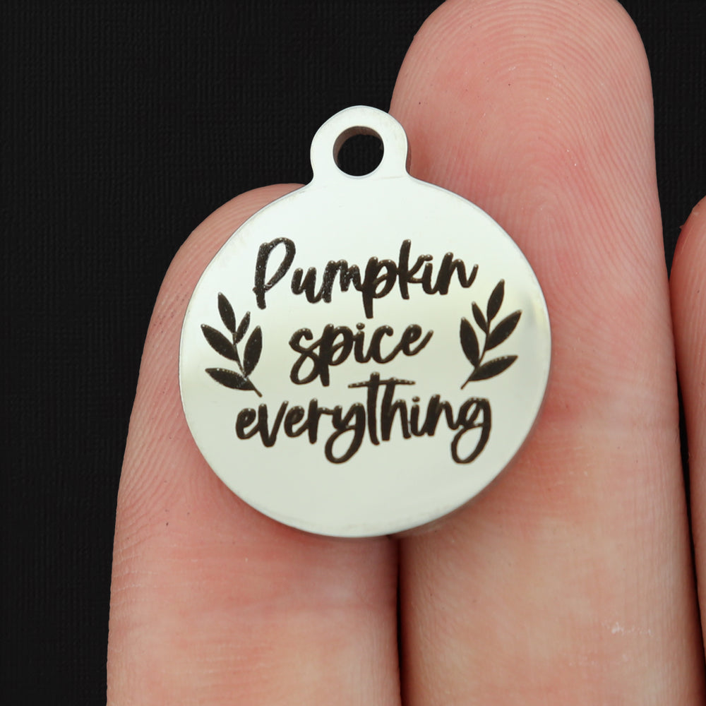 Pumpkin Spice Everything Stainless Steel Charms - BFS001-8176