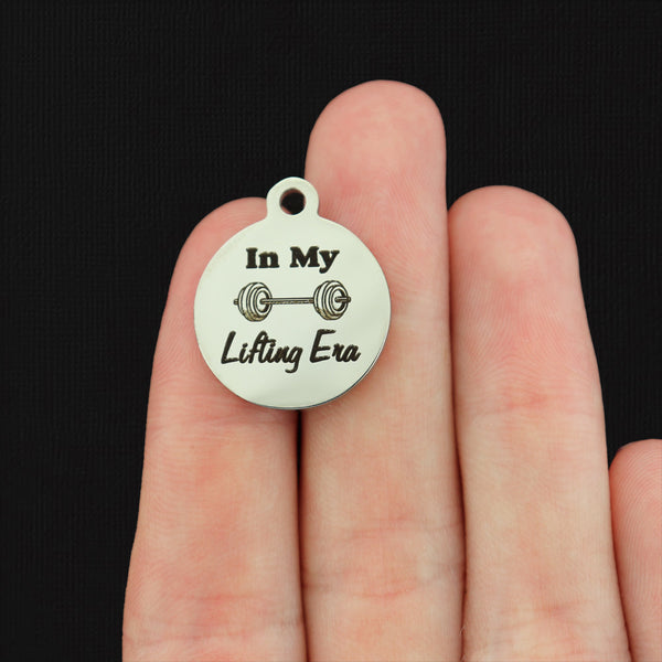 In My Lifting Era Stainless Steel Charms - BFS001-8180