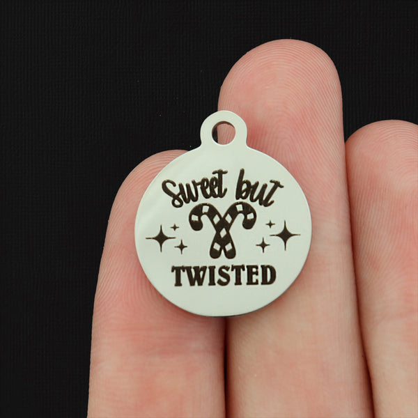 Sweet but Twisted Stainless Steel Charms - BFS001-8189