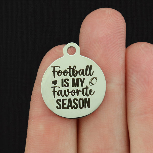 Football is my Favorite Season Stainless Steel Charms - BFS001-8213