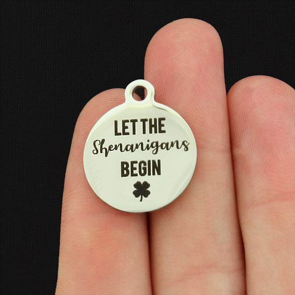 Let the Shenanigans Begin Stainless Steel Charms - BFS001-8225