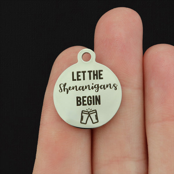 Let the Shenanigans Begin Stainless Steel Charms - BFS001-8226