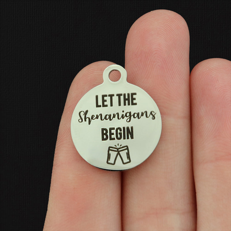Let the Shenanigans Begin Stainless Steel Charms - BFS001-8226
