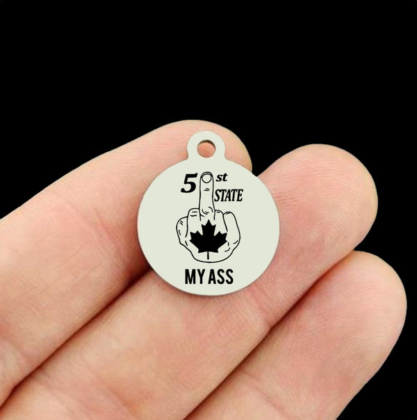 Breloques feuille d'érable en acier inoxydable - BFS001-2343