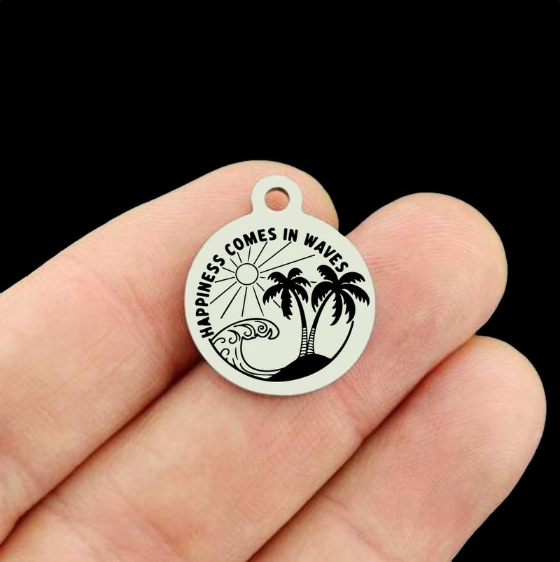 Beach Stainless Steel Charms - BFS001-8604