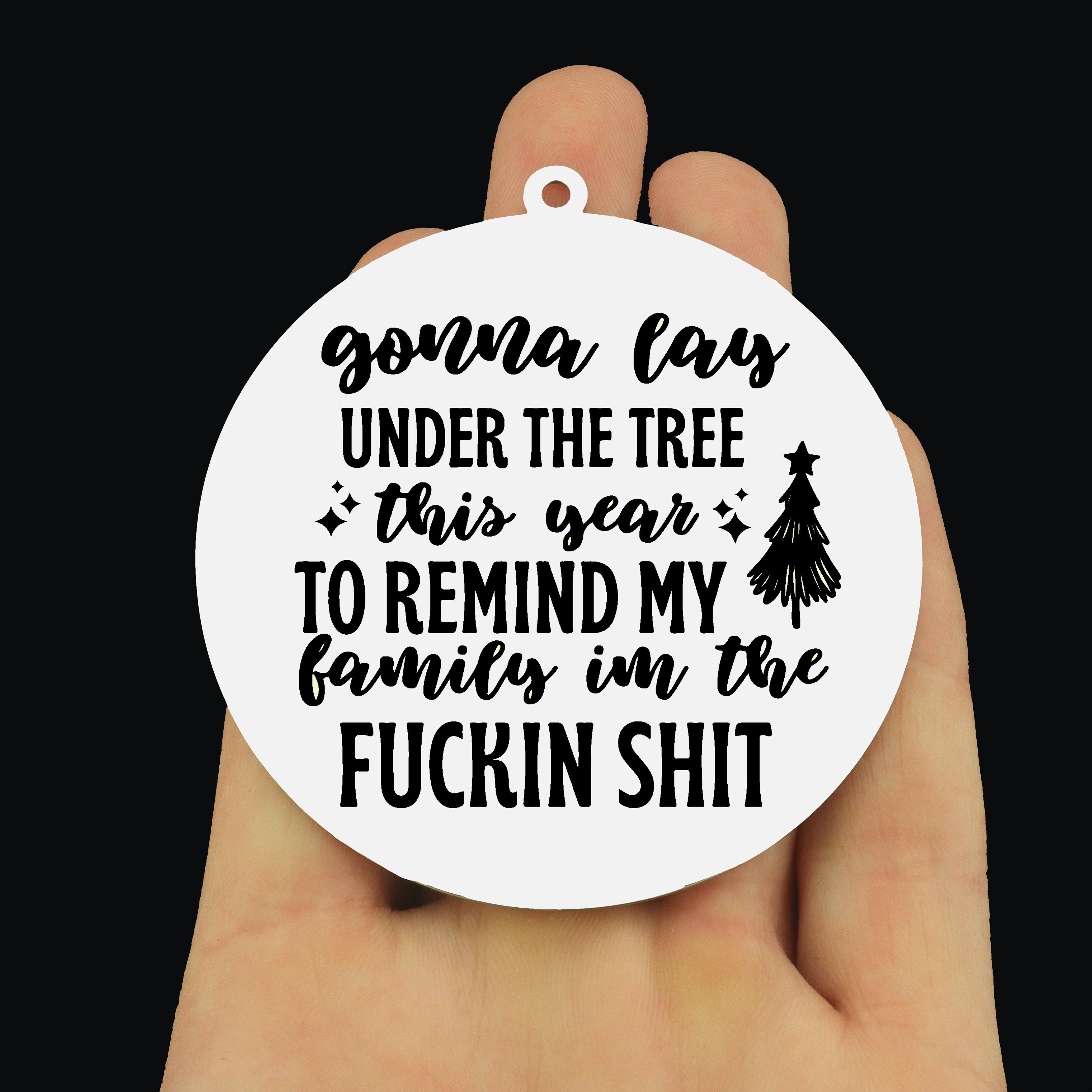 Funny Stainless Steel Christmas Ornament - BFS046-8819