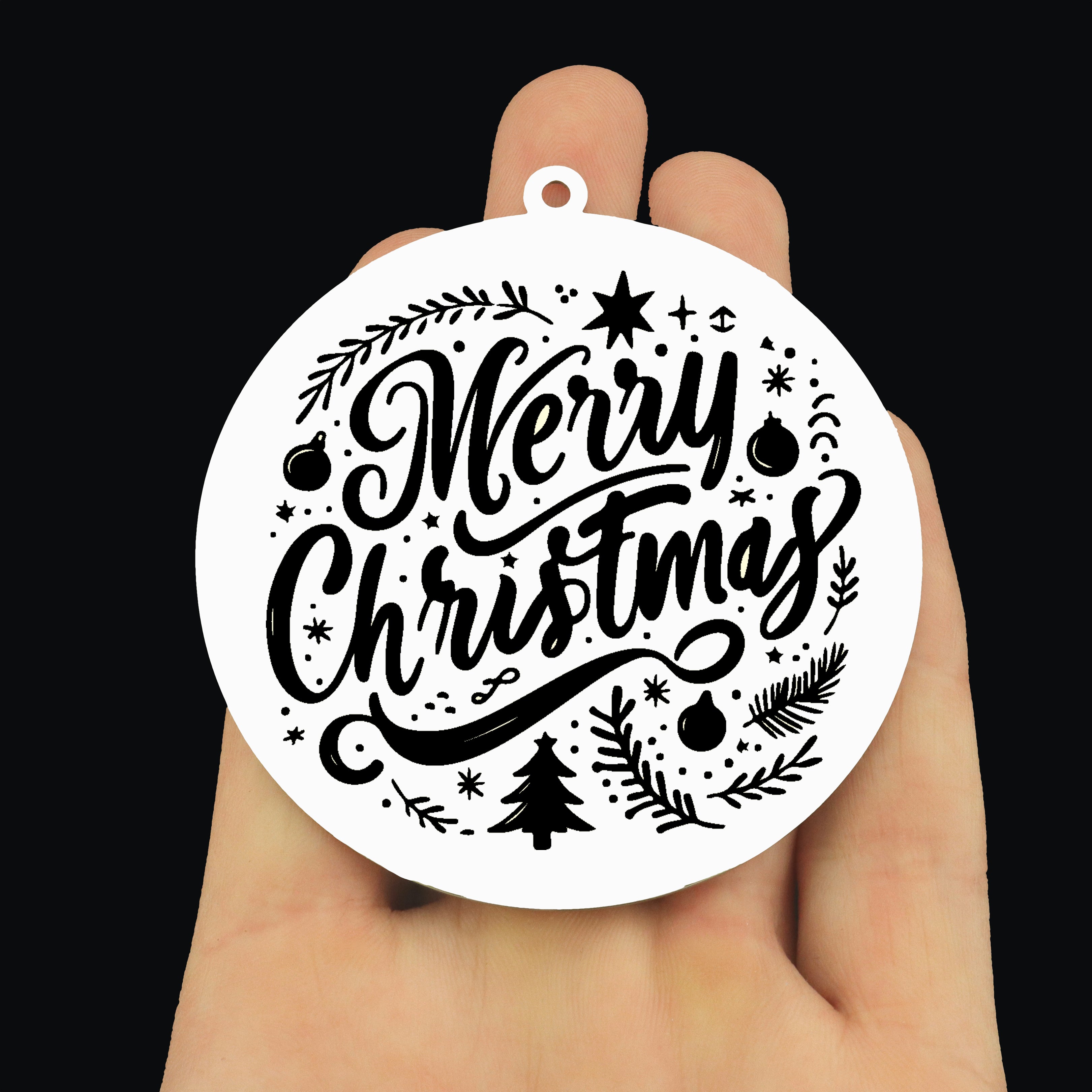 Merry Christmas Stainless Steel Ornaments - BFS046-8824