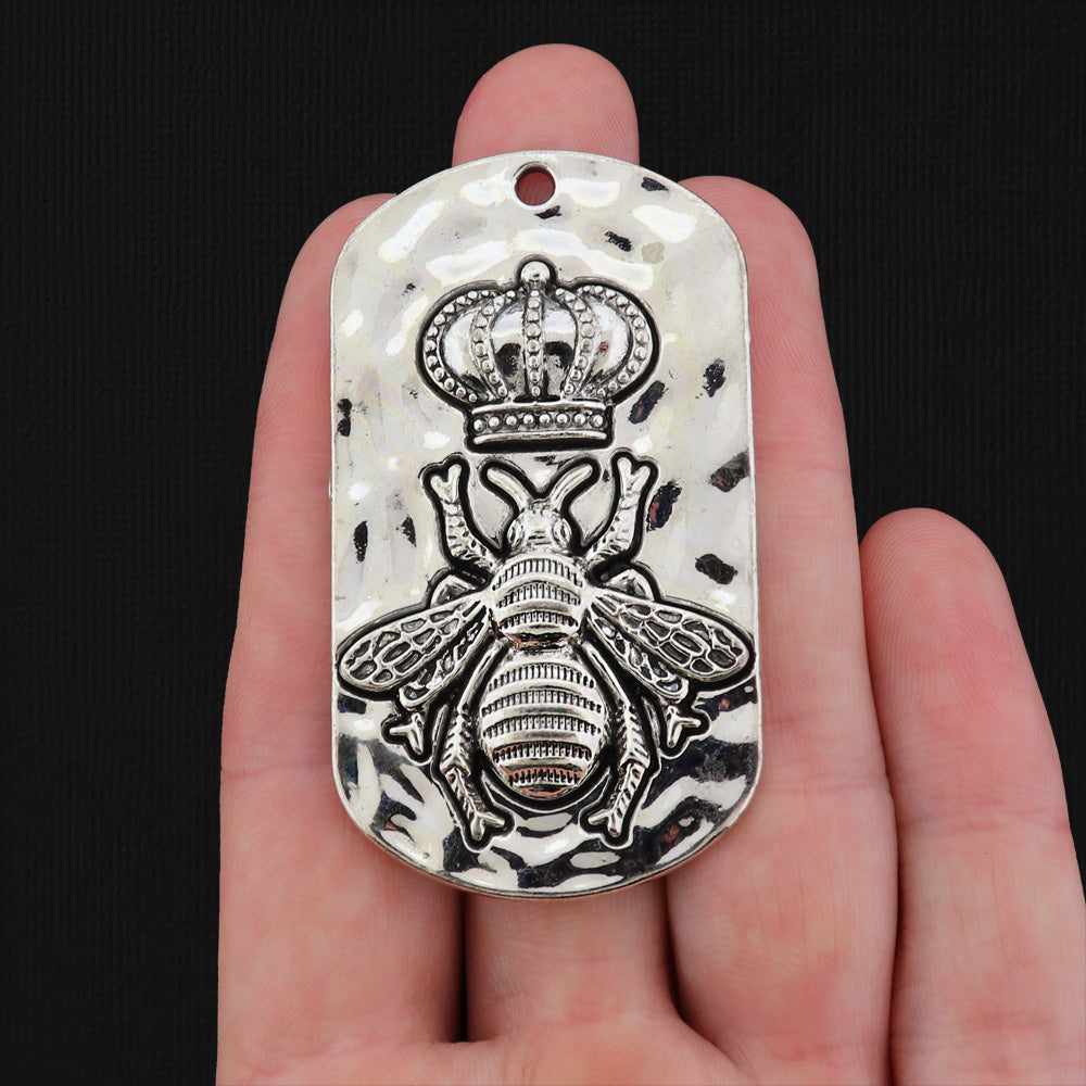 Queen Bee Antique Silver Tone Charm - SC639