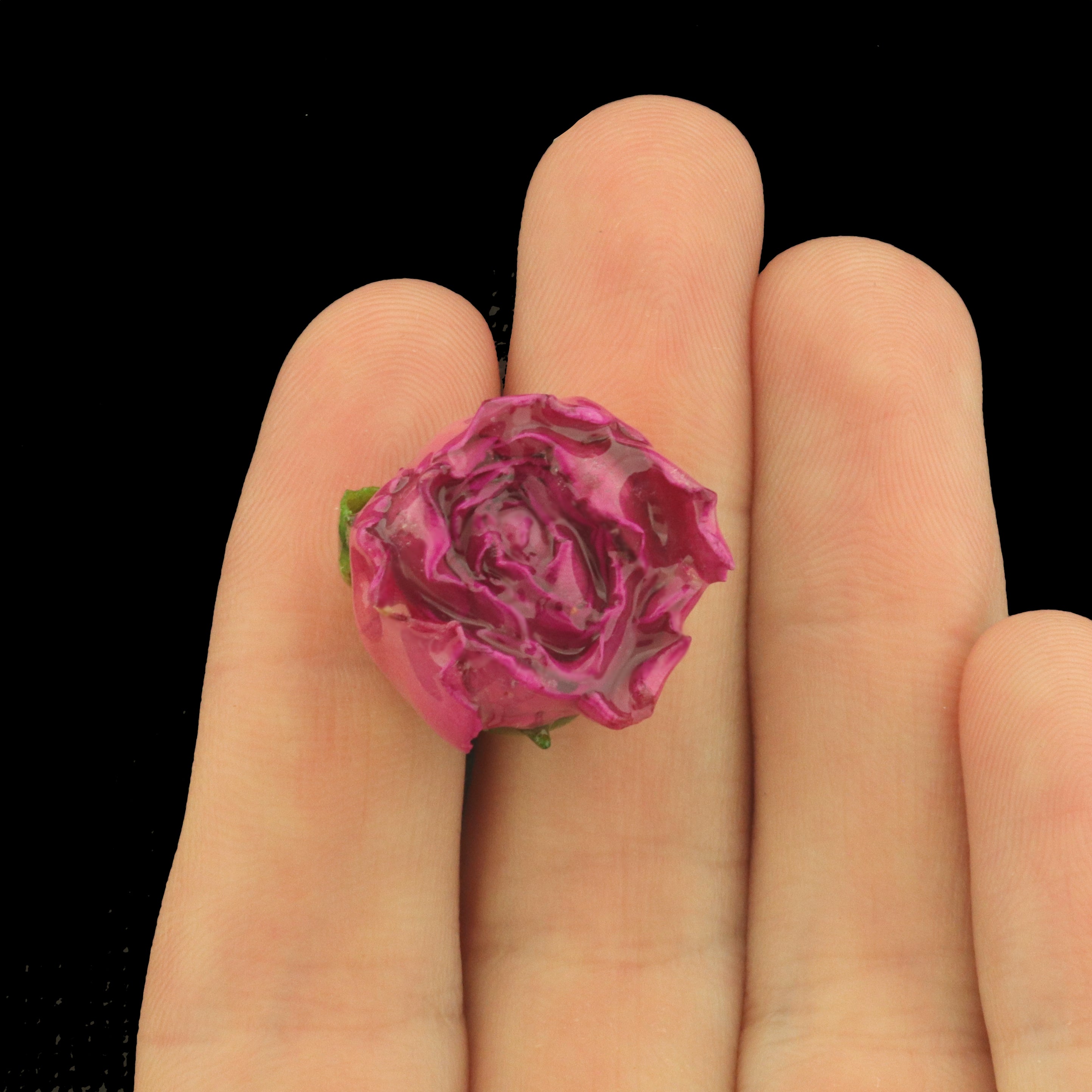 Real Flower Fuchsia Resin 3D Pendant - K709