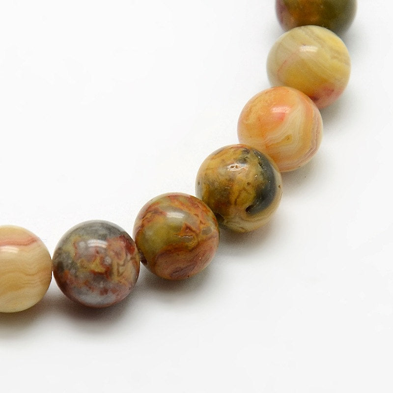 Round Agate Beads - Earth Tones - 1 Strand - Choose Your Size!