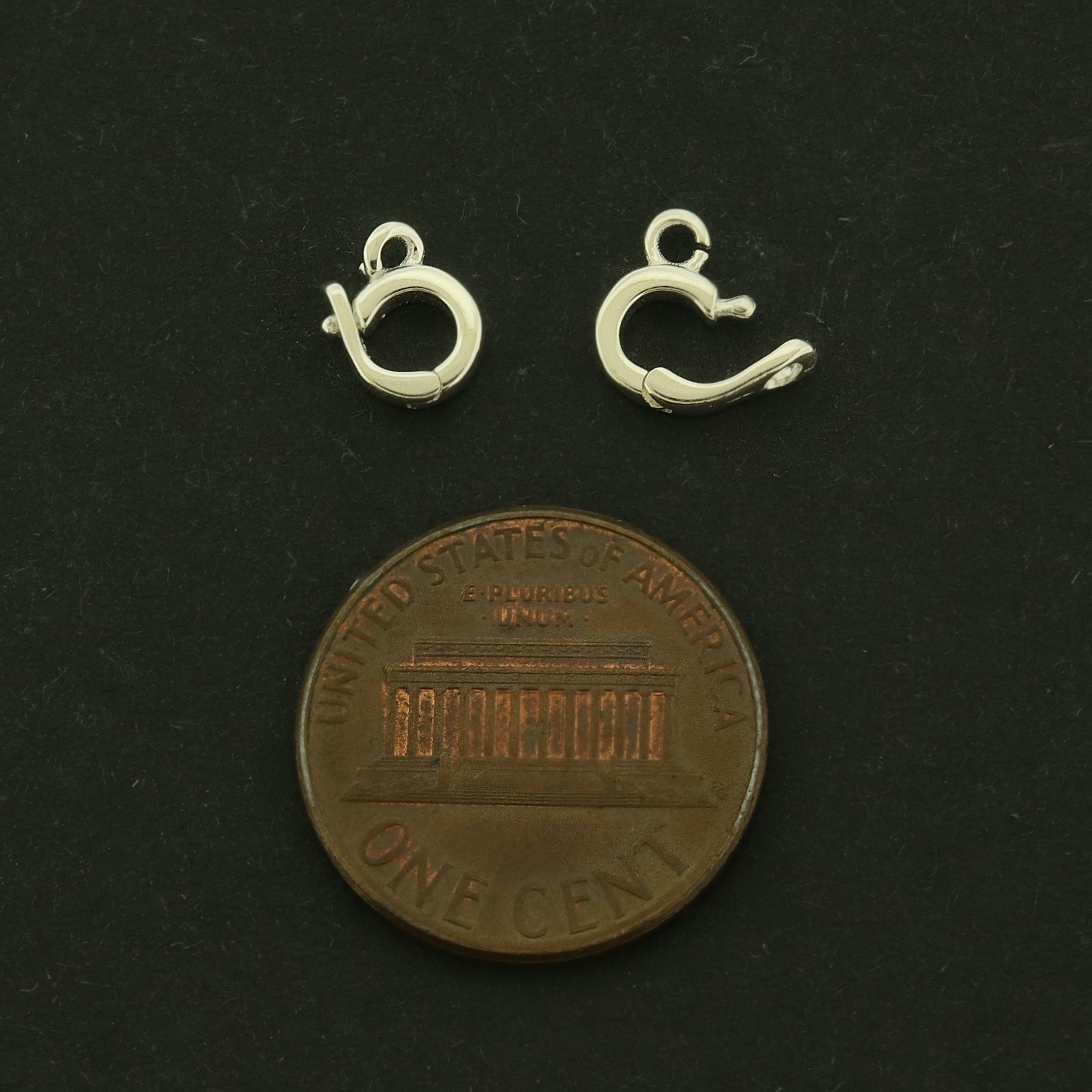 Round Clasp Sterling Silver Charm - Perfect for Bracelets - ST314