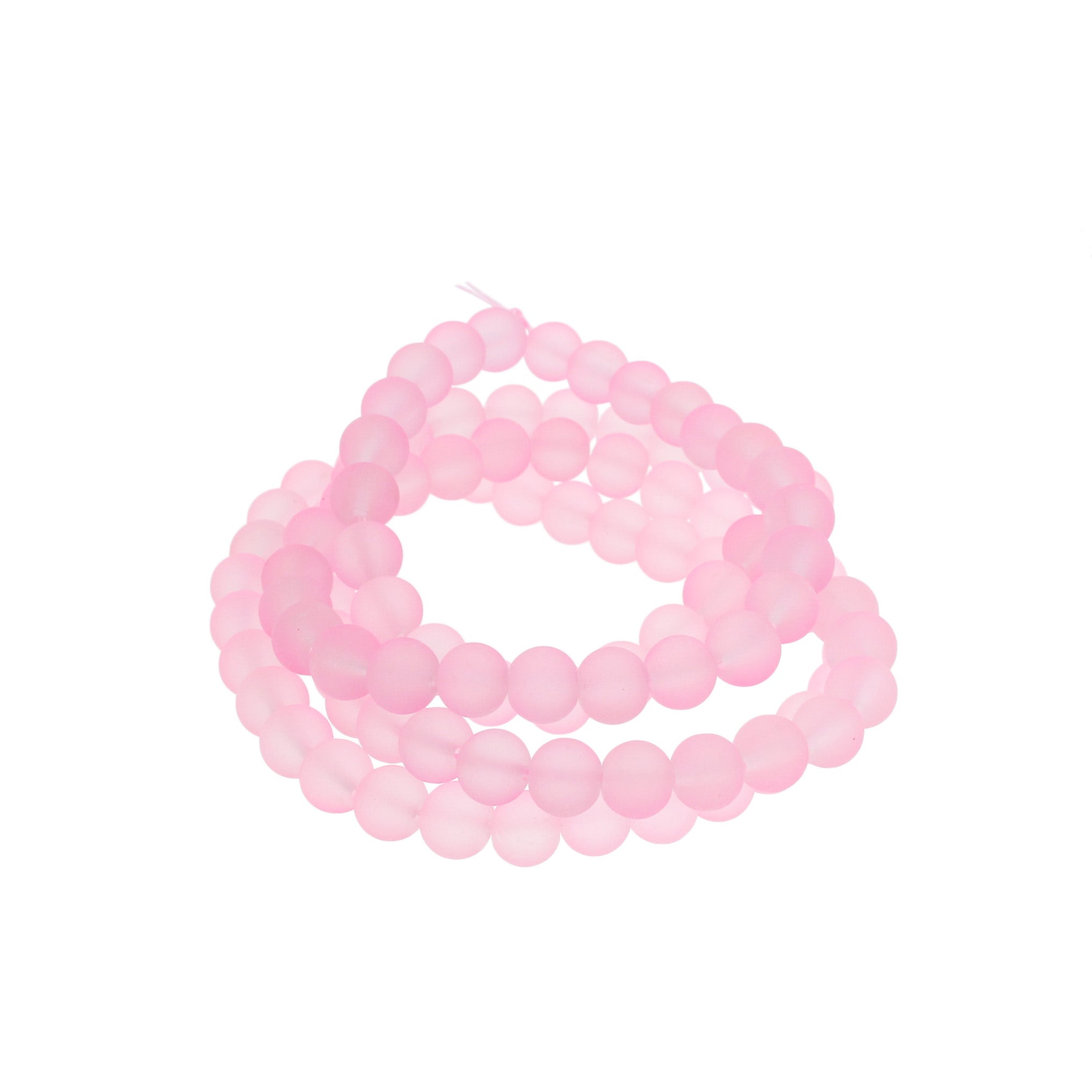 Round Glass Beads 8mm - Frosted - 1 Strand 100 Beads - Choose Your Color!