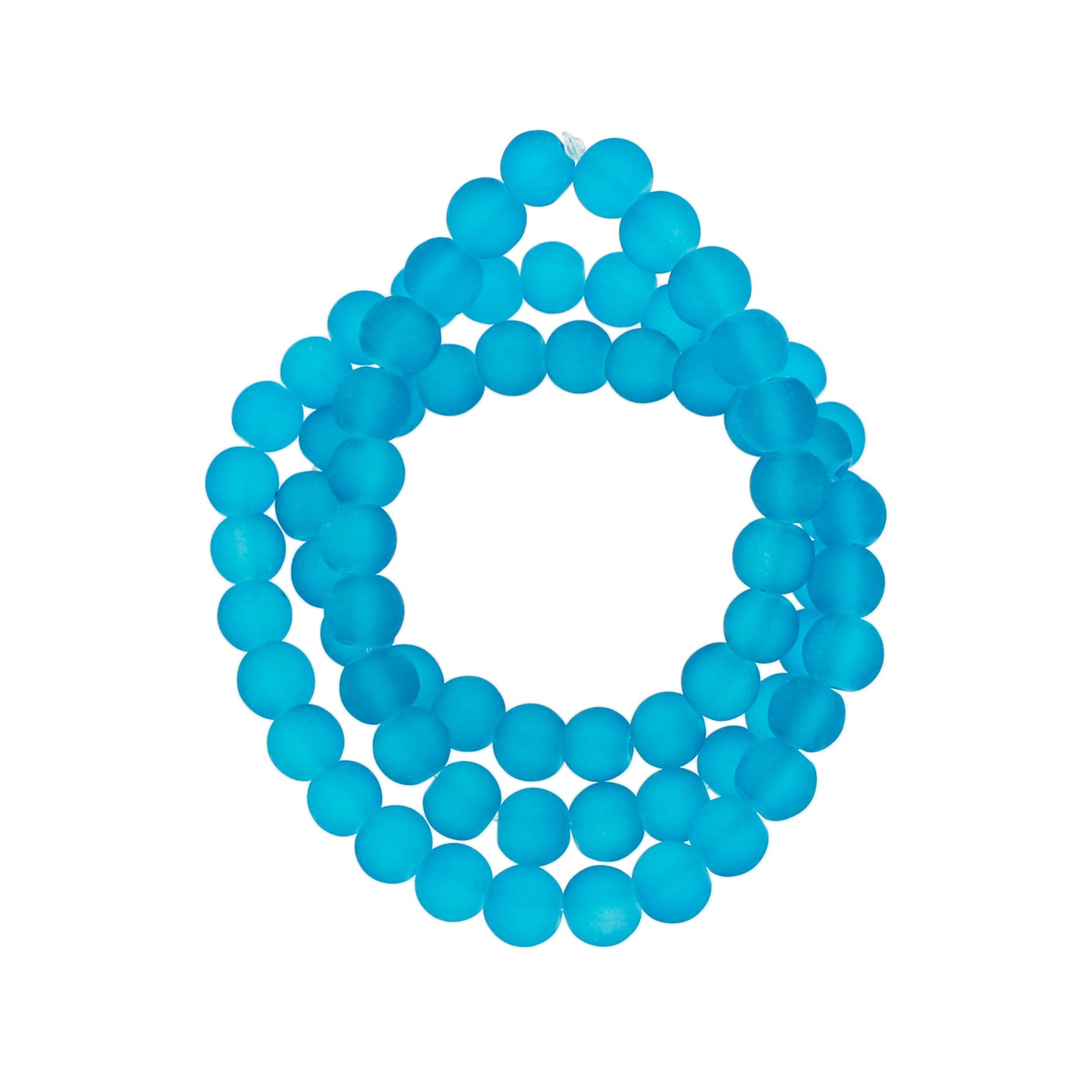 Round Glass Beads 8mm - Frosted - 1 Strand 100 Beads - Choose Your Color!