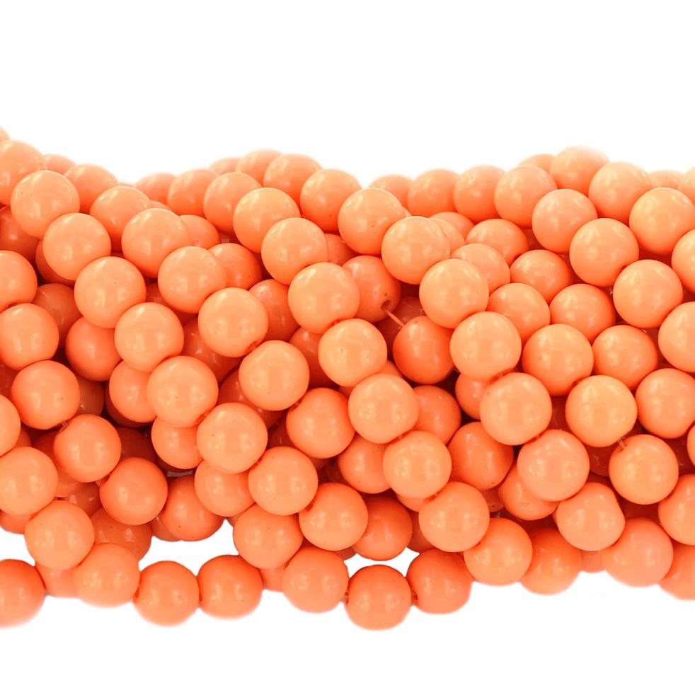 Round Glass Beads 8mm - Solid Colors - 1 Strand 105 Beads - Choose Your Color!