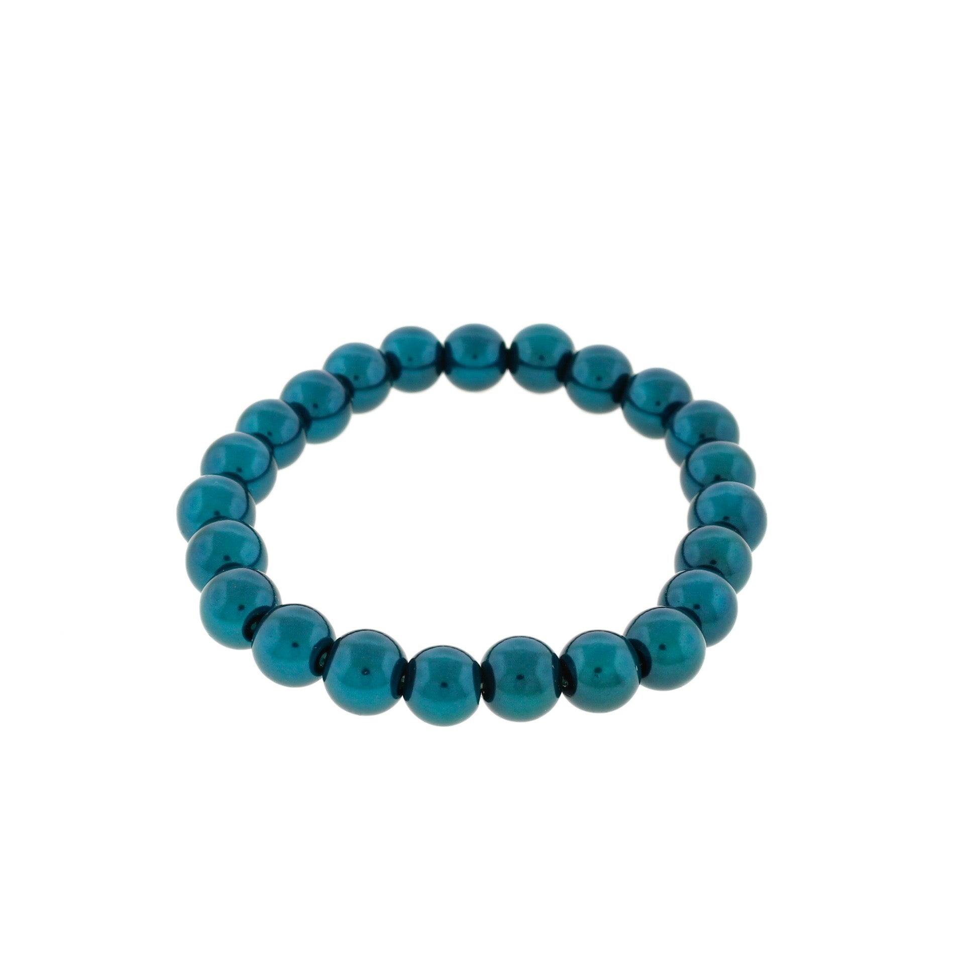 Round Glass Pearl Bead Bracelet 8mm / 55mm - Choose Your Color - 1 Bracelet