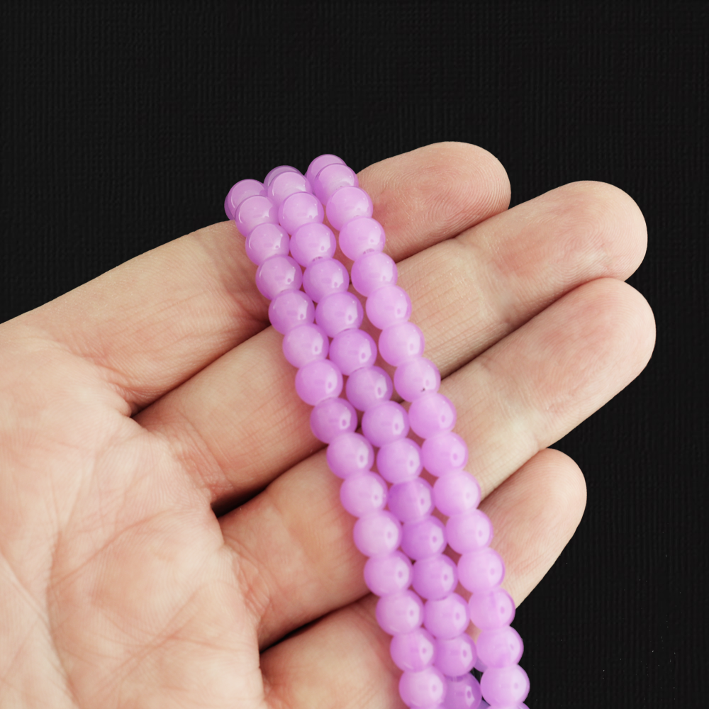 Round Imitation Jade Beads - 6mm - 1 Strand 67 Beads - Choose Your Color!