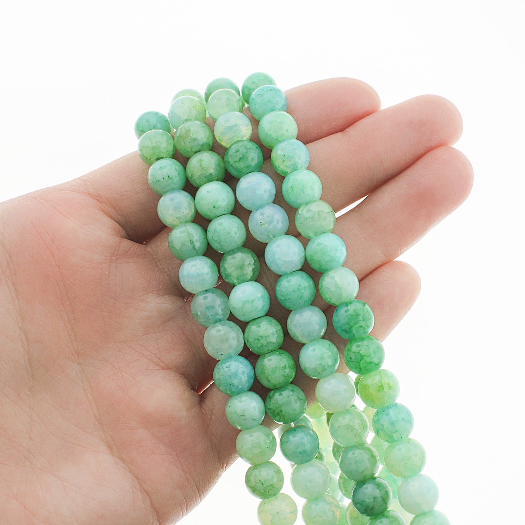 Round Imitation Jade Beads - 8mm - 1 Strand 100 Beads - Choose Your Color!