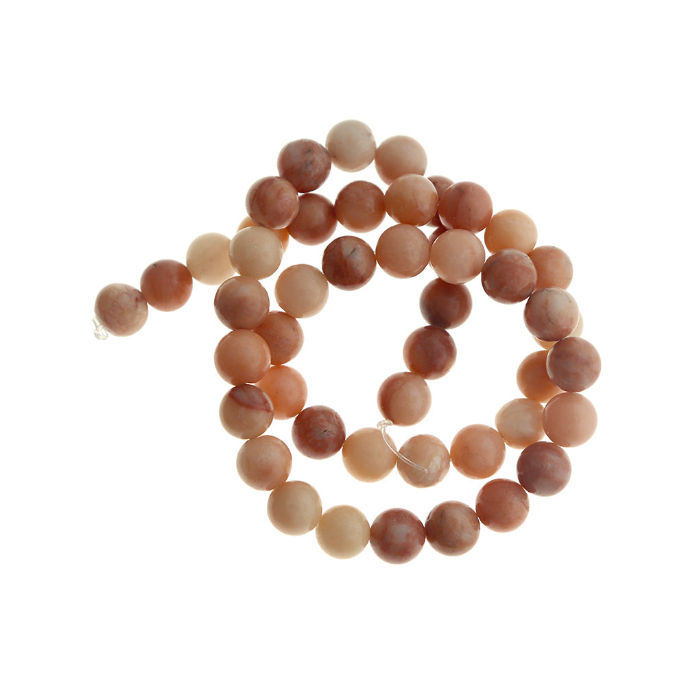 Round Natural Aventurine Beads 8mm - Earth Tones - 1 Stand 48 Beads - BD1727