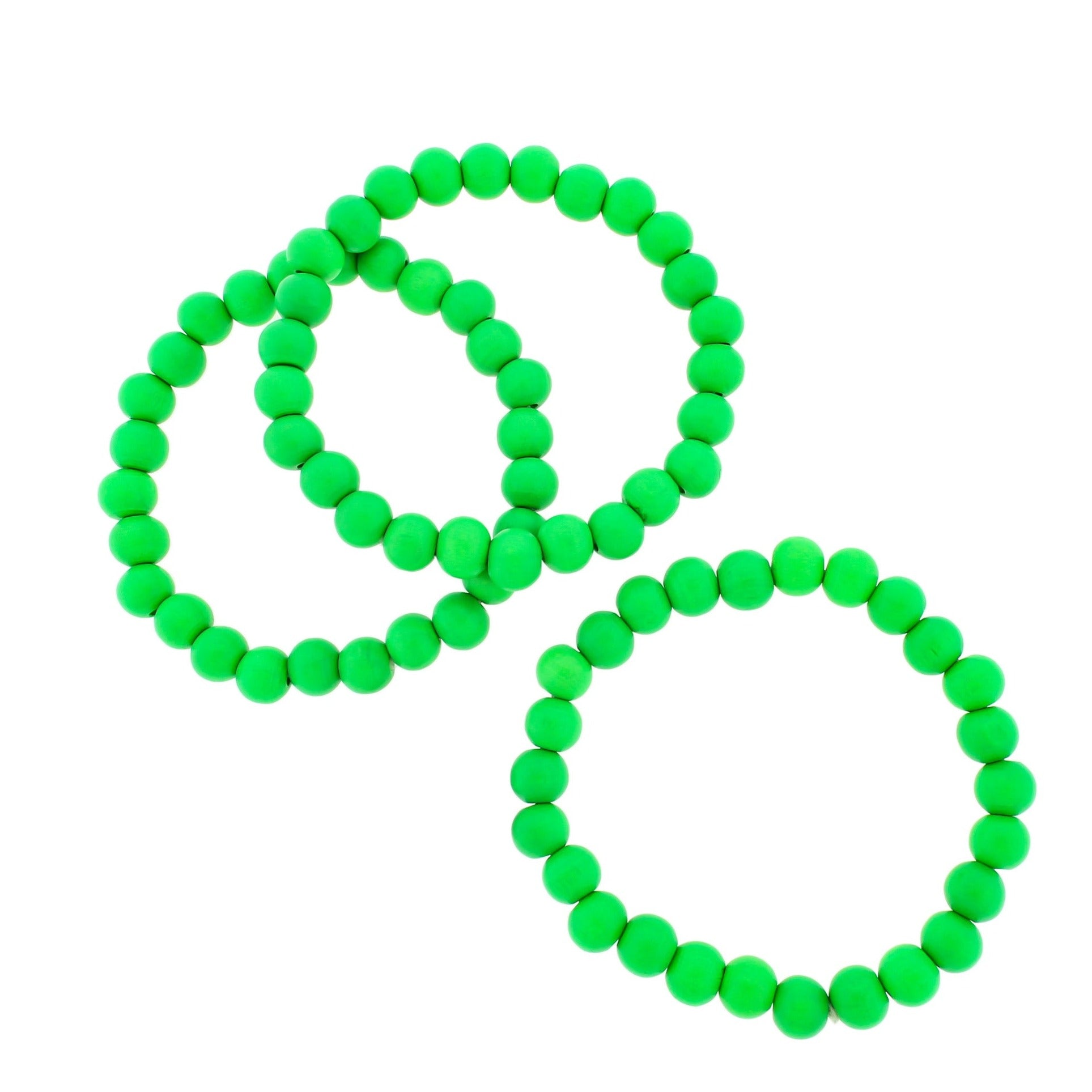 Round Wood Bead Bracelet - 8mm / 56mm - Choose from 8 Colors!