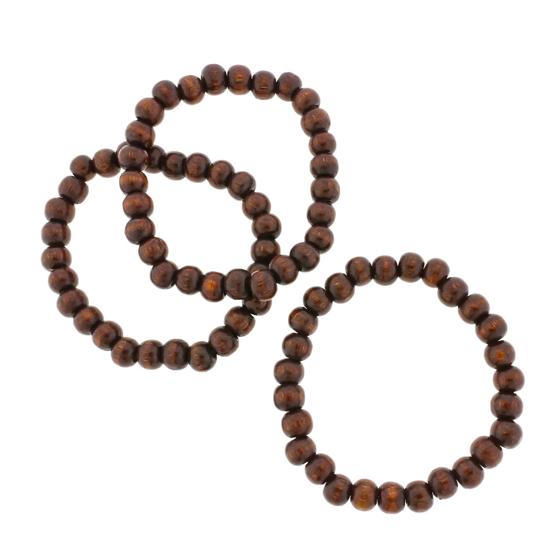 Round Wood Bead Bracelet - 8mm / 56mm - Choose from 8 Colors!