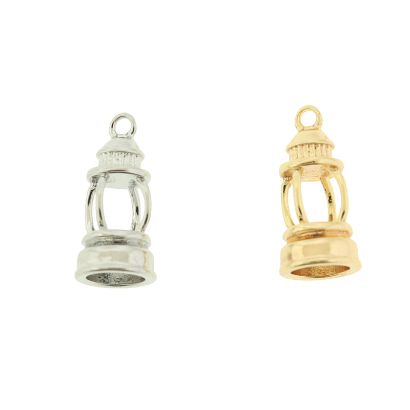 Lantern Plated Copper Charm 3D - Choose Your Tone