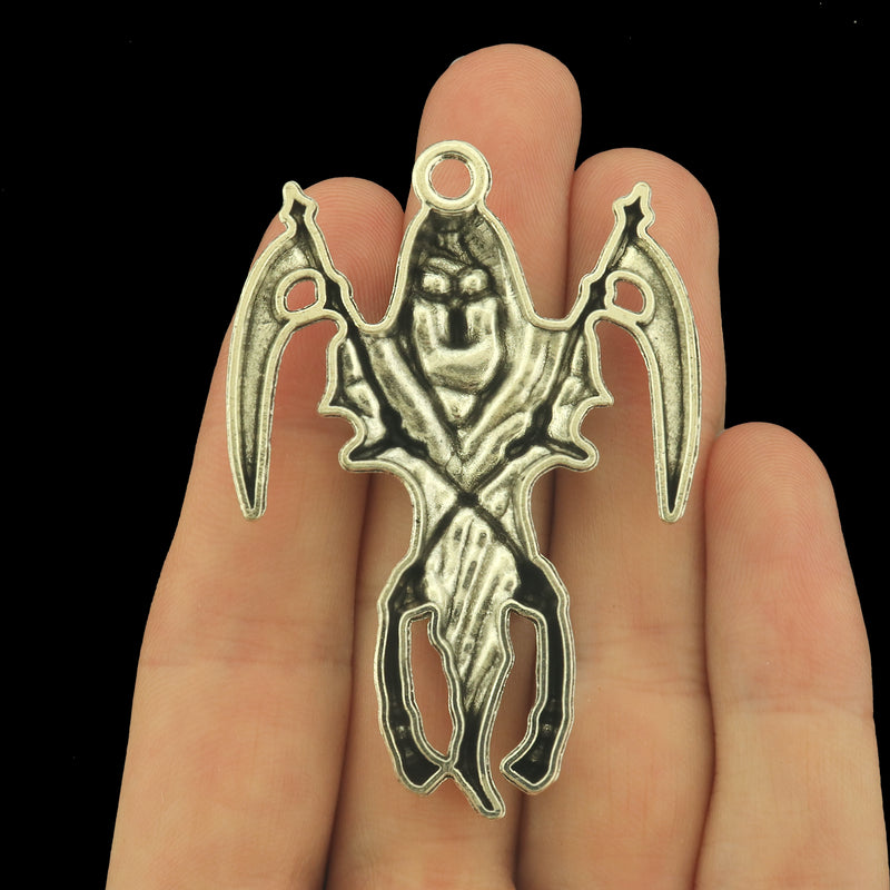 2 Grim Reaper Antique Silver Tone Charms - SC9000