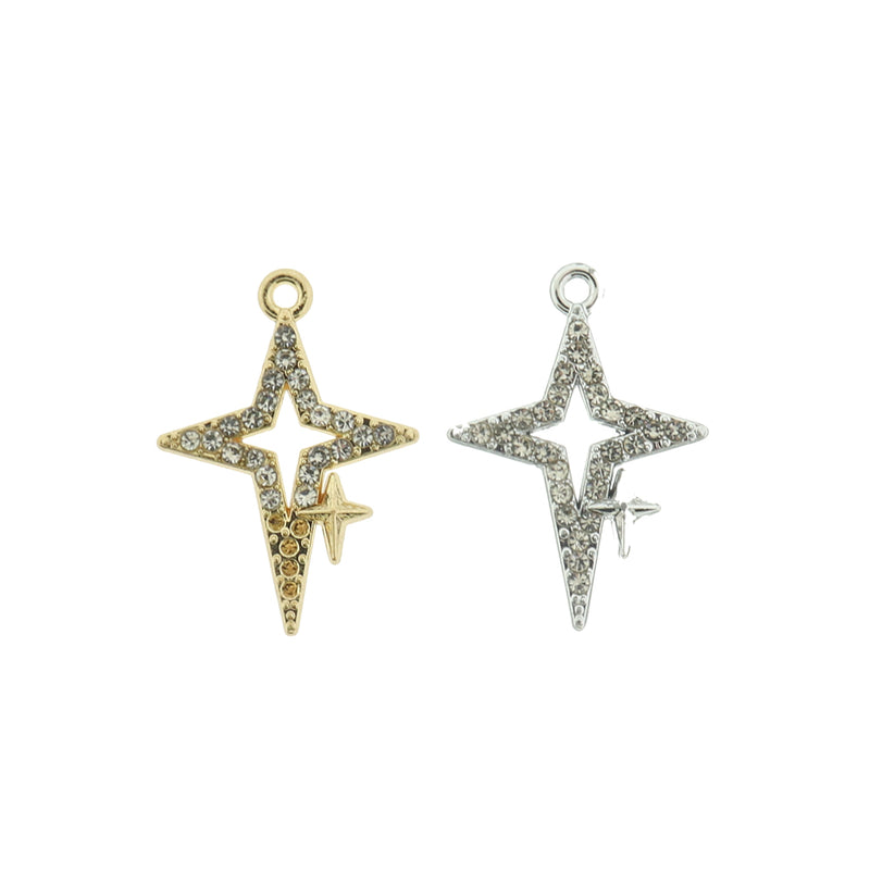 4 North Star Charms - Choose Your Tone