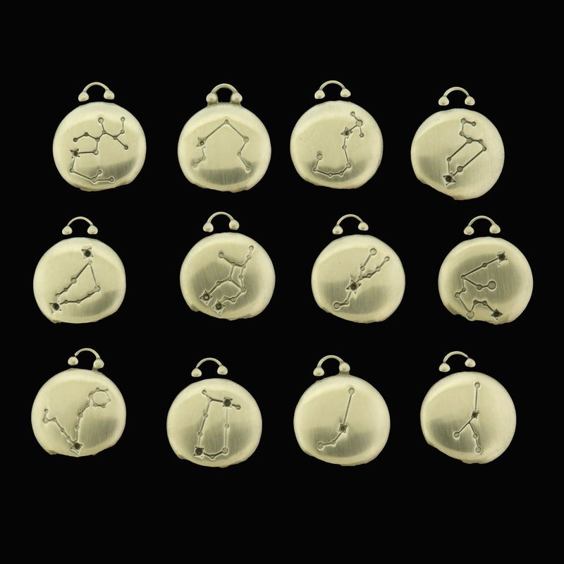Zodiac Symbol Stainless Steel Charms - Choose Your Tone & Sign!
