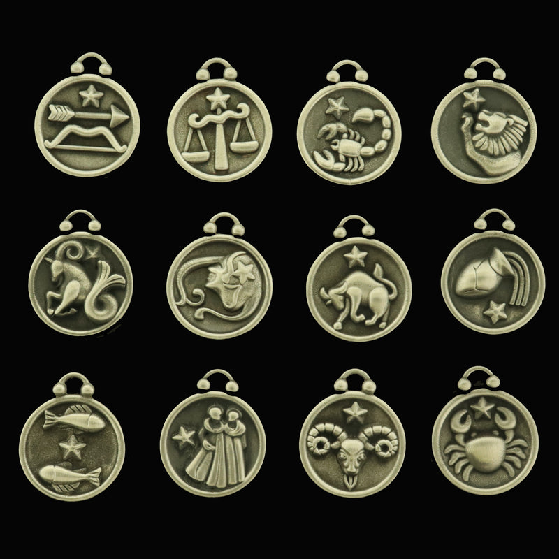 Zodiac Symbol Stainless Steel Charms - Choose Your Tone & Sign!