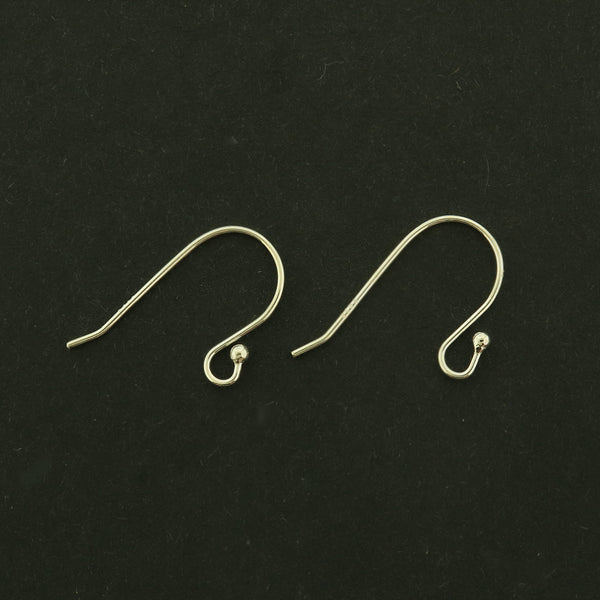 Sterling Silver French Earring Hook Wires - 2 Pairs - ST218