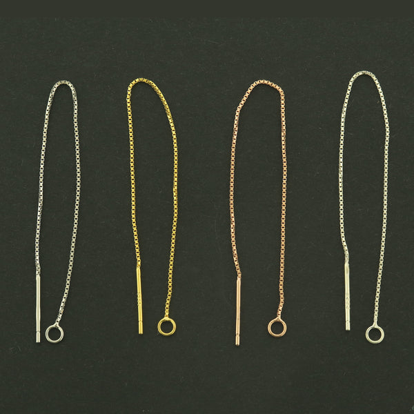 Boucle d'oreille enfileur en acier inoxydable - 85 mm - 2 pièces 1 paire - ER621