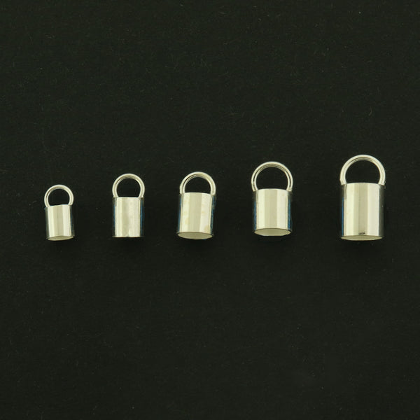 Embouts de cordon en acier inoxydable - 10 mm x 5 mm - 6 pièces - FD220