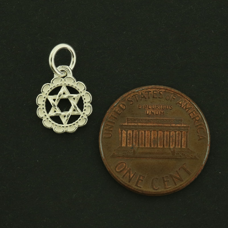 Star of David Sterling Silver Charm - ST302
