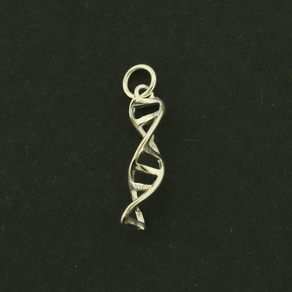 DNA Sterling Silver Charm - Science Pendant - ST063