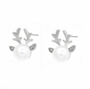 Boucles d'oreilles Cadeau de Noël et Chapeau - Émail doré - 1 paire - ER1054