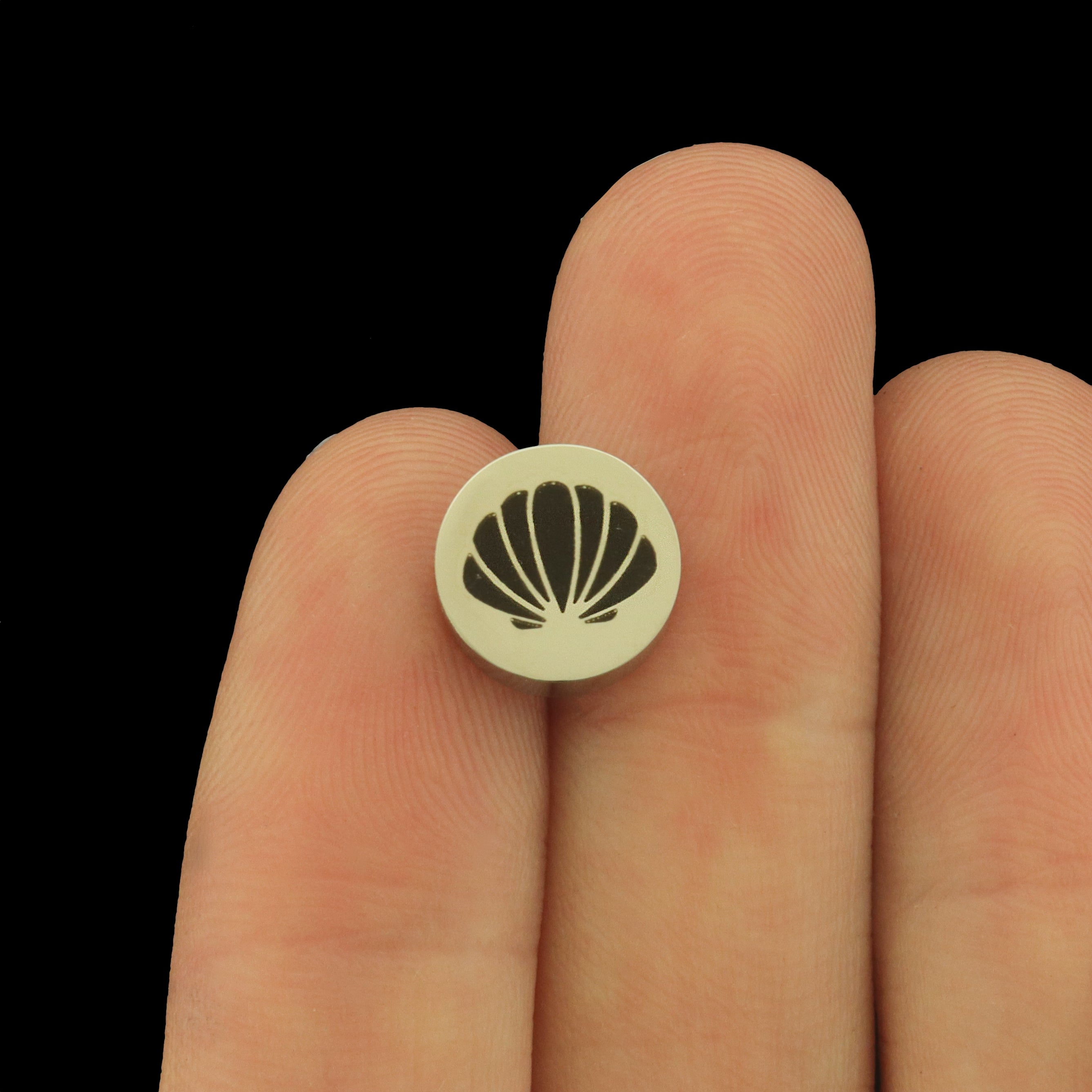 Shell Stainless Steel Beads - Beach Bead - Choose Your Size - BFS034S-8294