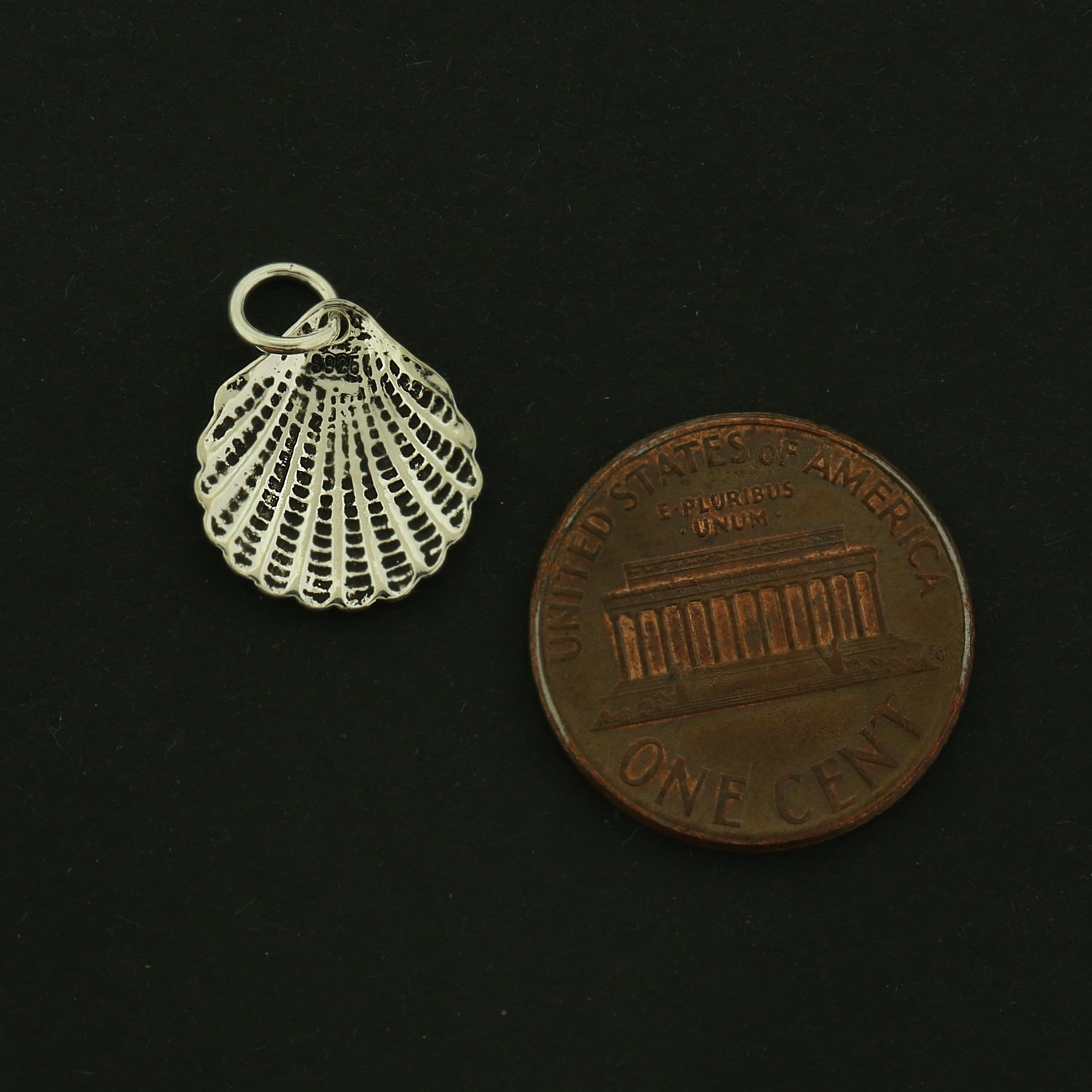 Shell Sterling Silver Charm - Beach Pendant - ST300