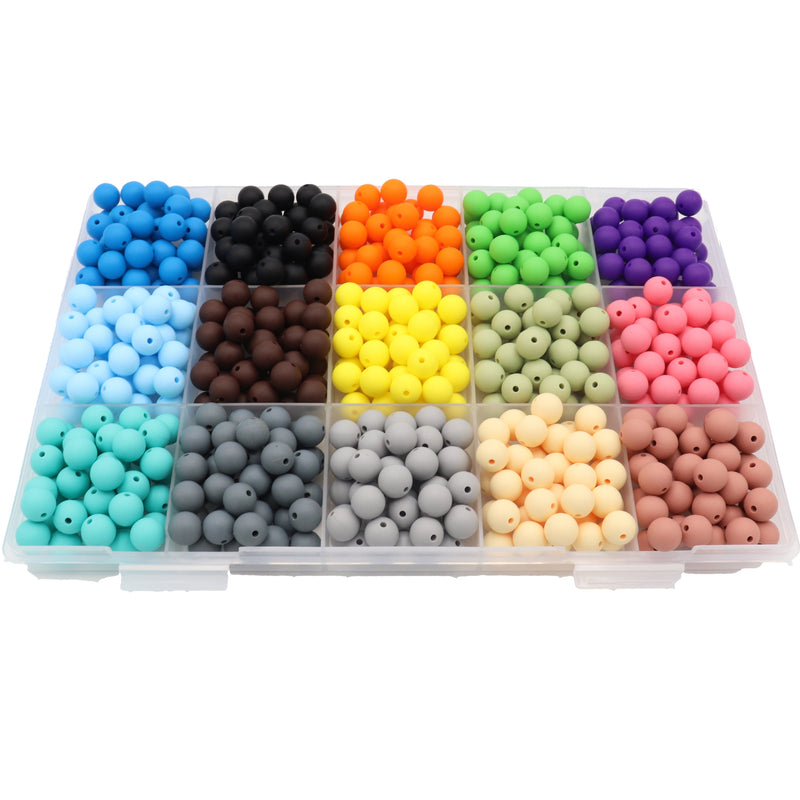 12mm Round Silicone Beads - Choose Your Color & Pack Size!