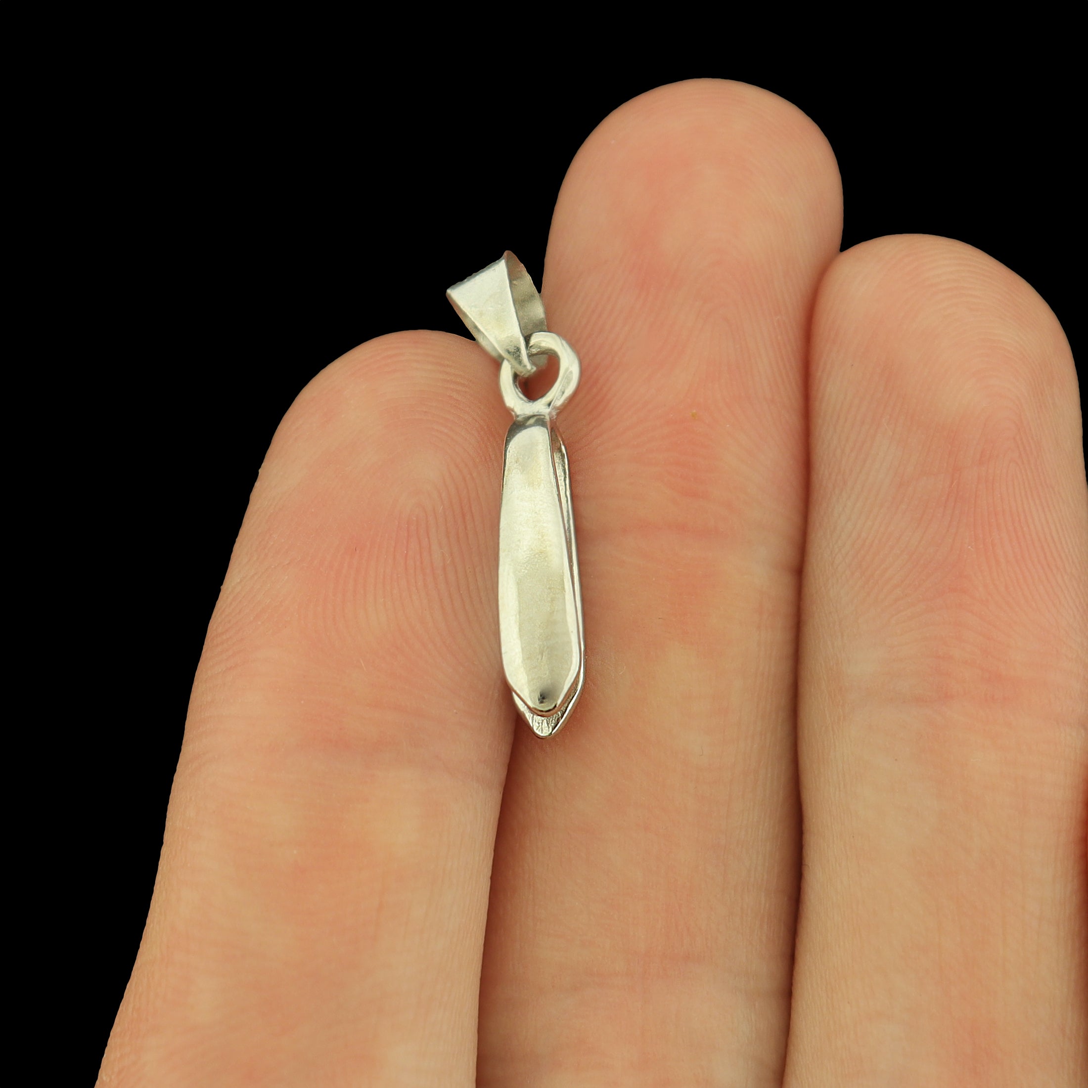 Bélière argentée - 25 mm x 11 mm - 5 pièces - FD208