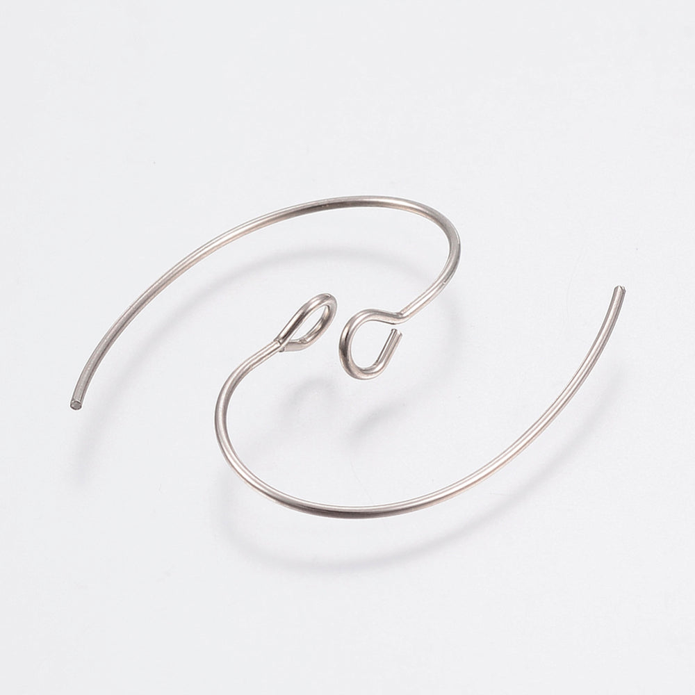 4 Stainless Steel Round Marquise Earring Hooks - Choose Your Tone!