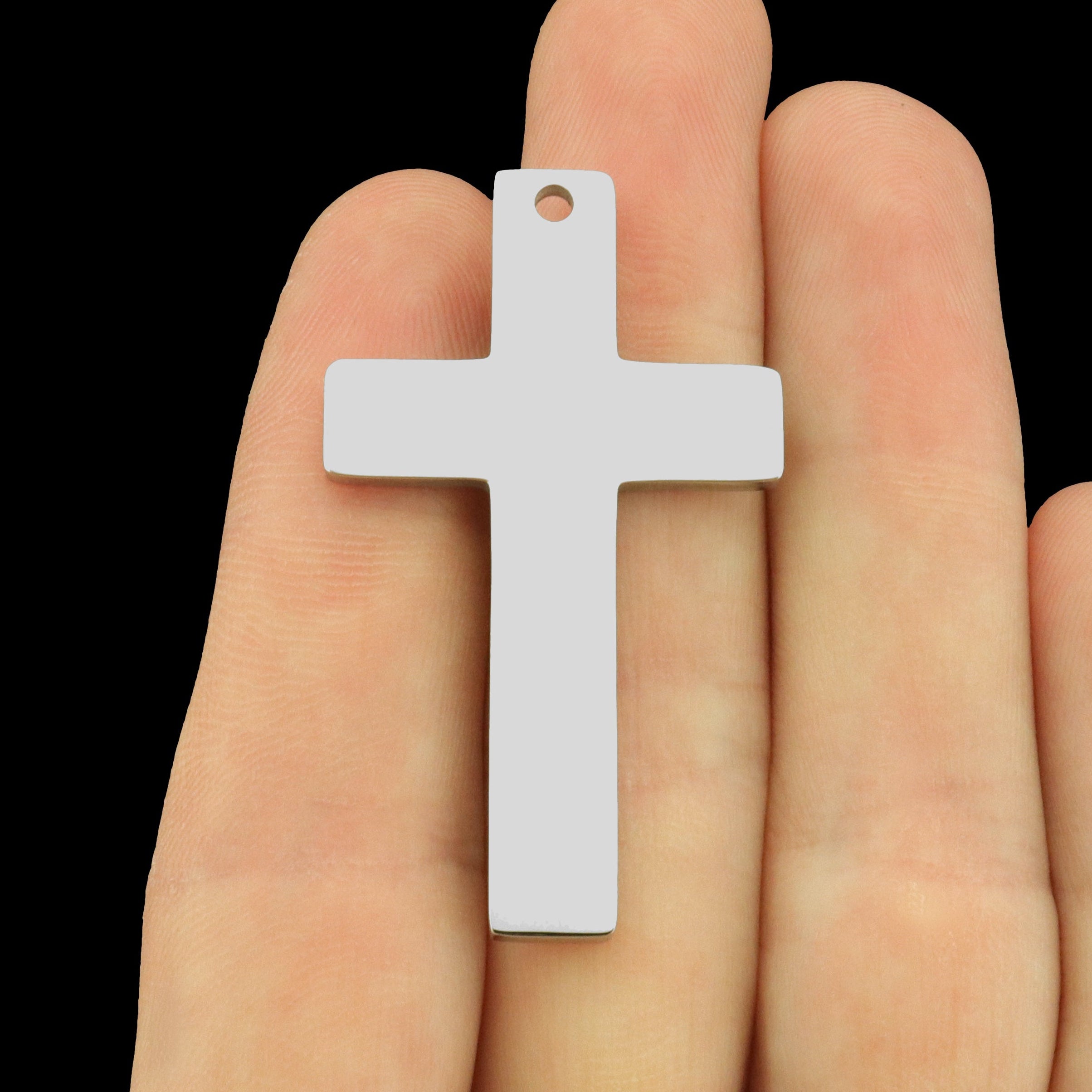 Breloque Croix en Acier Inoxydable Personnalisée - Personnalisée