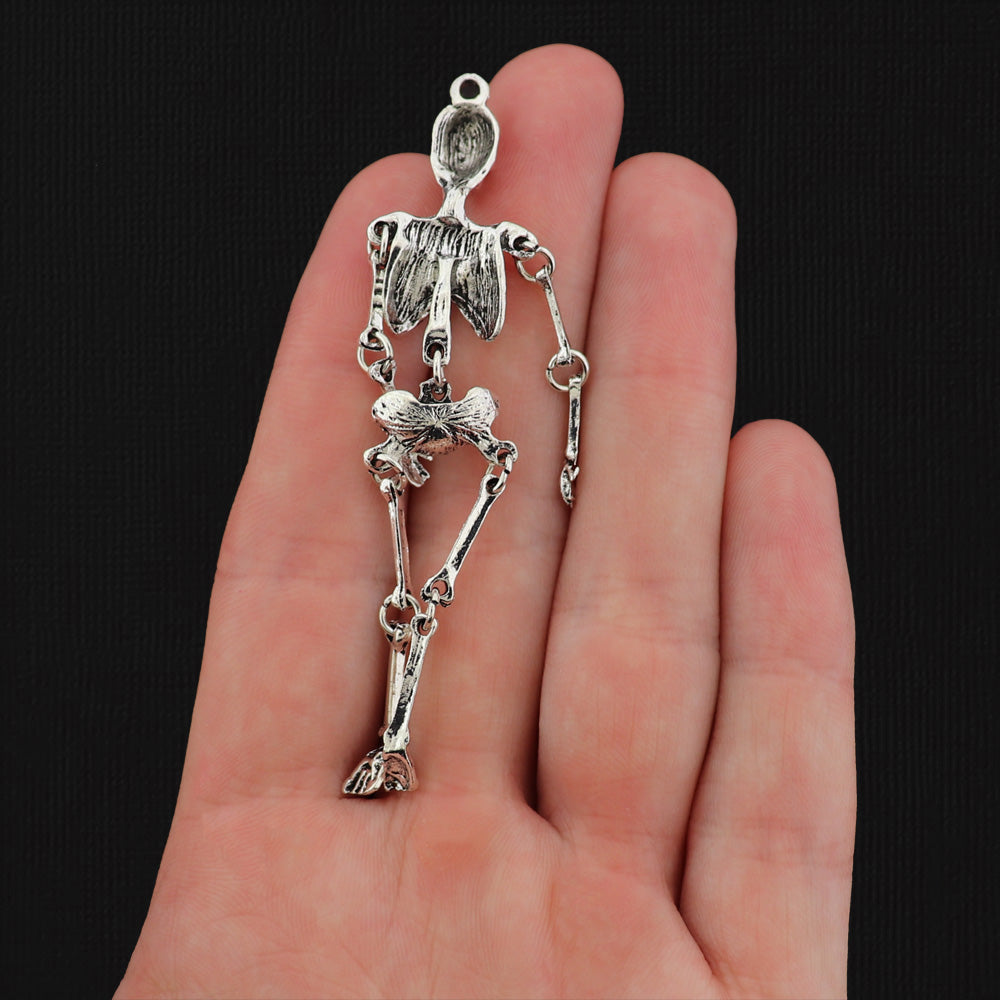 Skeleton Silver Tone Charms - E073