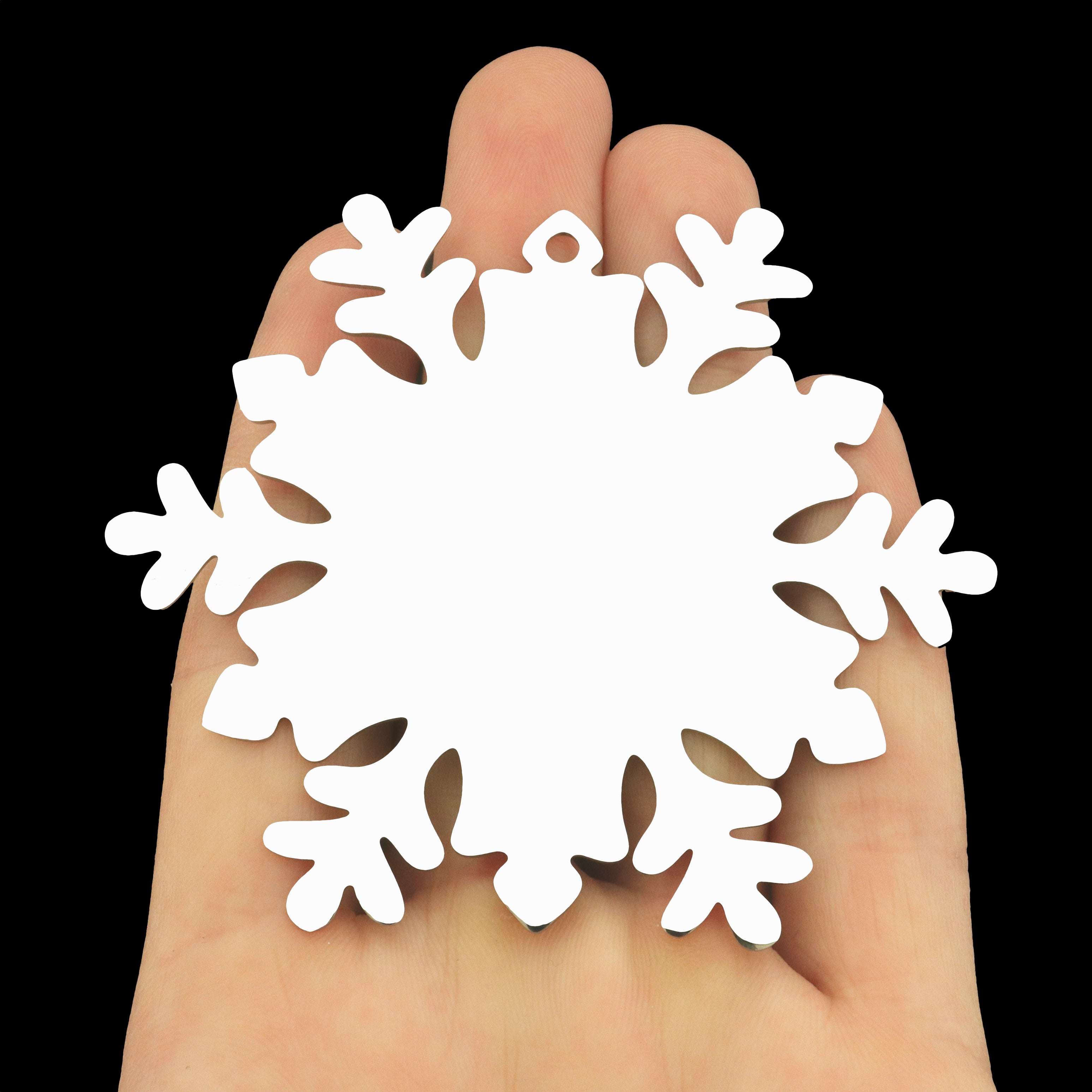 Custom Stainless Steel Snowflake Ornament Charm - Personalized