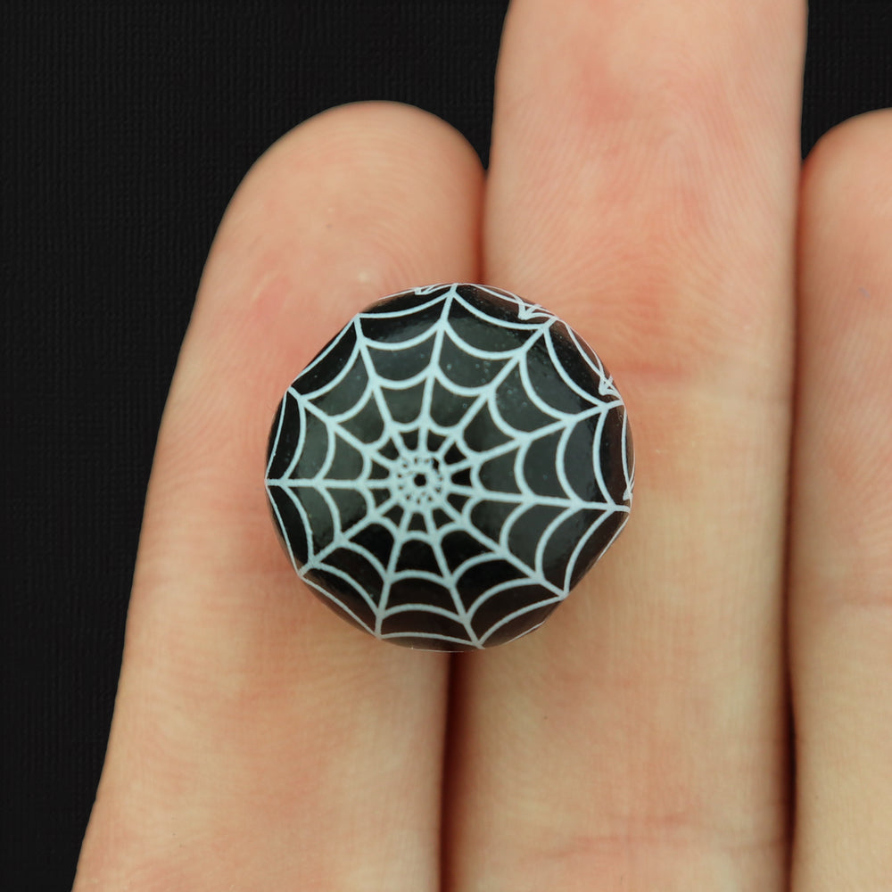 Spacer Wooden Beads 16mm - Spider Web - 10 Beads - Choose Your Color