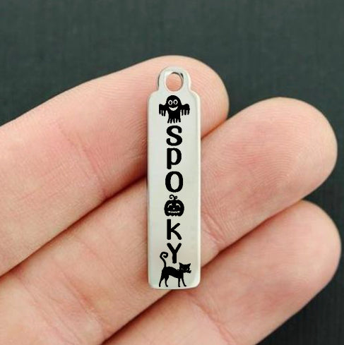 Spooky Halloween Stainless Steel Charms - Ghost, Pumpkin and Cat