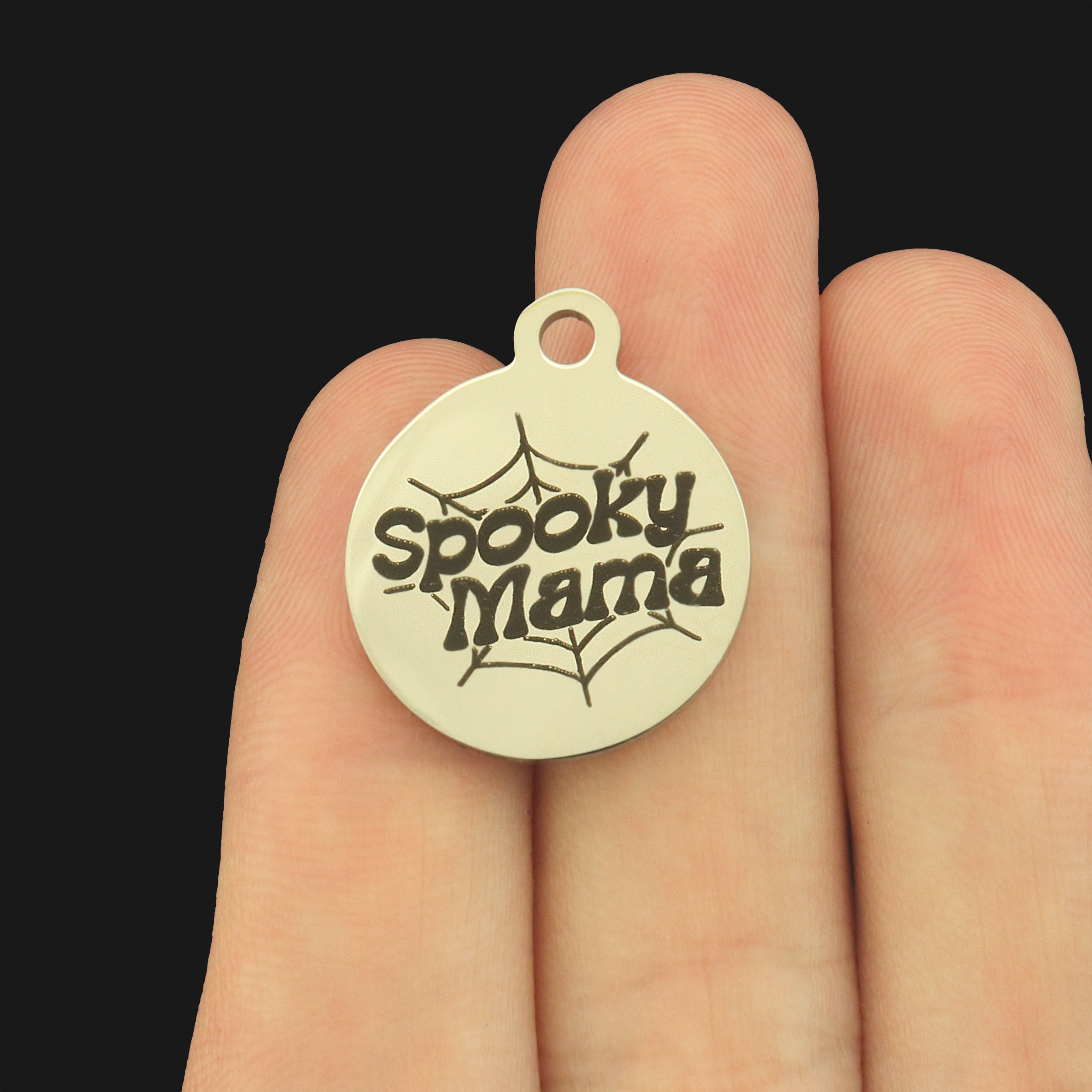 Spooky Mama Halloween Stainless Steel Charms - BFS001-8359