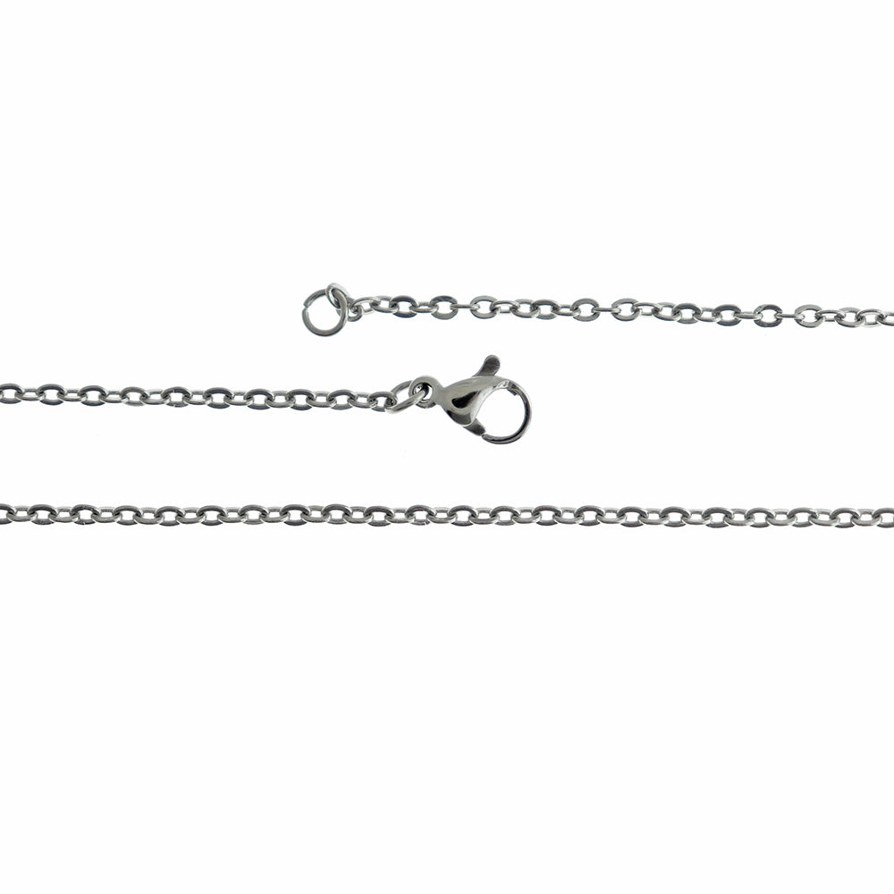 Collier chaîne câble en acier inoxydable - 2mm - Choisissez votre longueur !