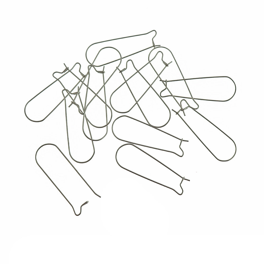 Boucles d'Oreilles en Acier Inoxydable - Crochets Style Rein - 39mm x 13mm - 20 Pièces 10 Paires - FD320