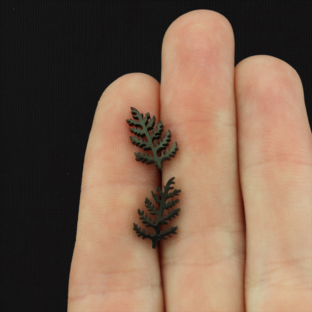 Stainless Steel Earrings - Leaf Studs - 15mm x 8mm - 2 Pieces 1 Pair - Choose Your Tone